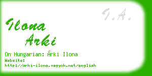 ilona arki business card